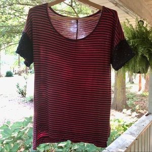 ✨Red & Blue striped top tunic 🇺🇸💙